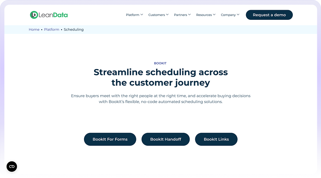 BookIt sales scheduling software with wide range of features