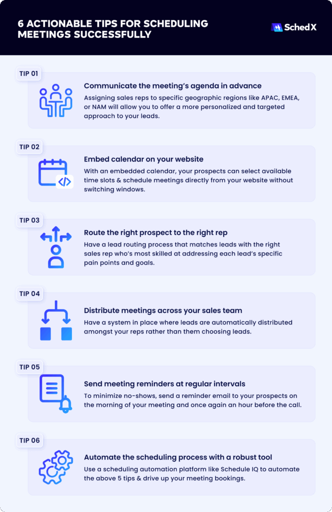 6 best meeting scheduling tips for your sales team